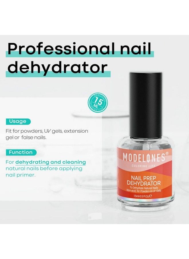 modelones Nail Primer 15Ml Acid Free Nail Dehydrator For Acrylic Nails And Gel Nail Polish Fast Drying Prep Dehydrator Base Varnish Manicure Bonder Liquid  - Image 4