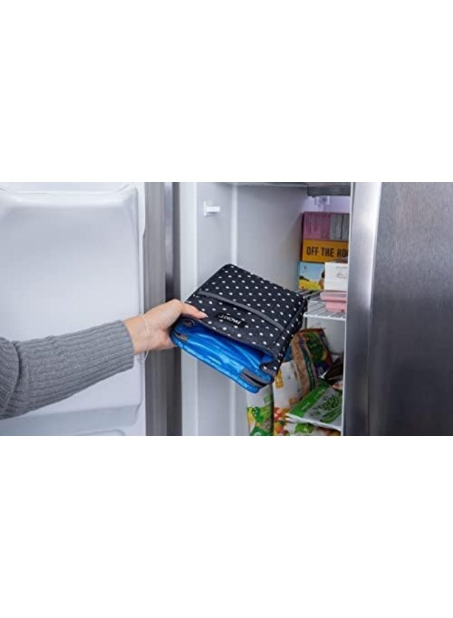 PackIt Freezable Double Bottle Bag, Polka Dots - Image 3