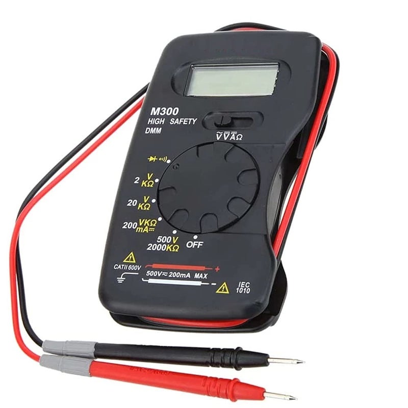 M300 Pocket Size Digital Multimeter Handheld AC Ammeter Voltmeter Ohm Meter with Diode and Continuity Test - Image 3