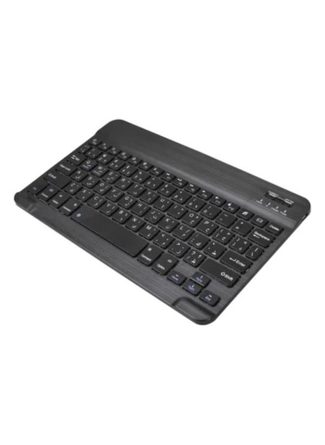 SHOPI - Samsung Galaxy Tab S7 (T870 T875) English Arabic Smart Wireless Bluetooth Keyboard Case Cover With Pen Slot Black - Image 1