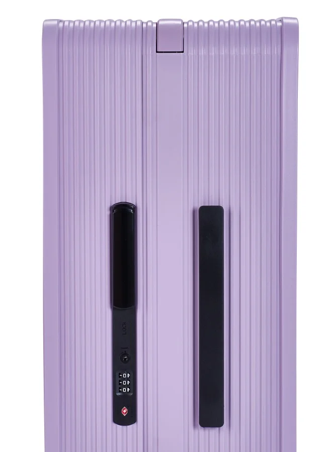 LIMRA Travel Bag From Limra It contains two compartments Made Of PC Luggage Trolley Size 24 inch Color Purple