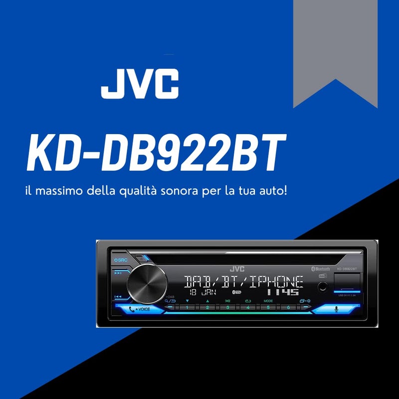 JVC راديو سيارة JVC KD-DB922BT بلوتوث مع DAB+ - Image 2