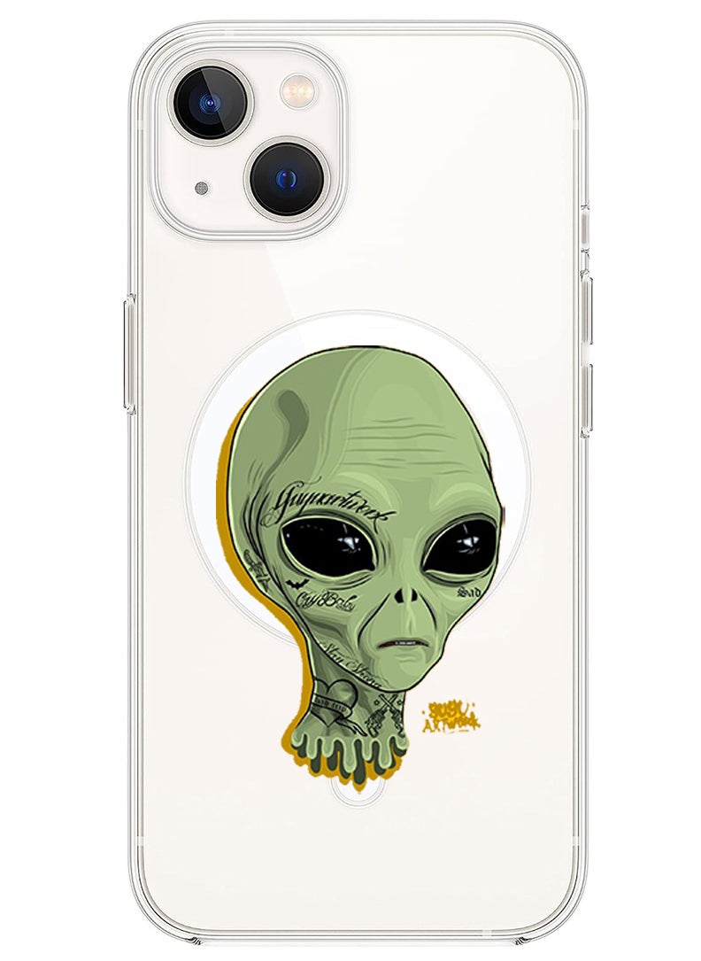 Theodor - Magnetic Case for iPhone 13 6.1-inch Compatible with MagSafe Wireless Charging, Shockproof Phone Bumper Cover alien copy - Image 1