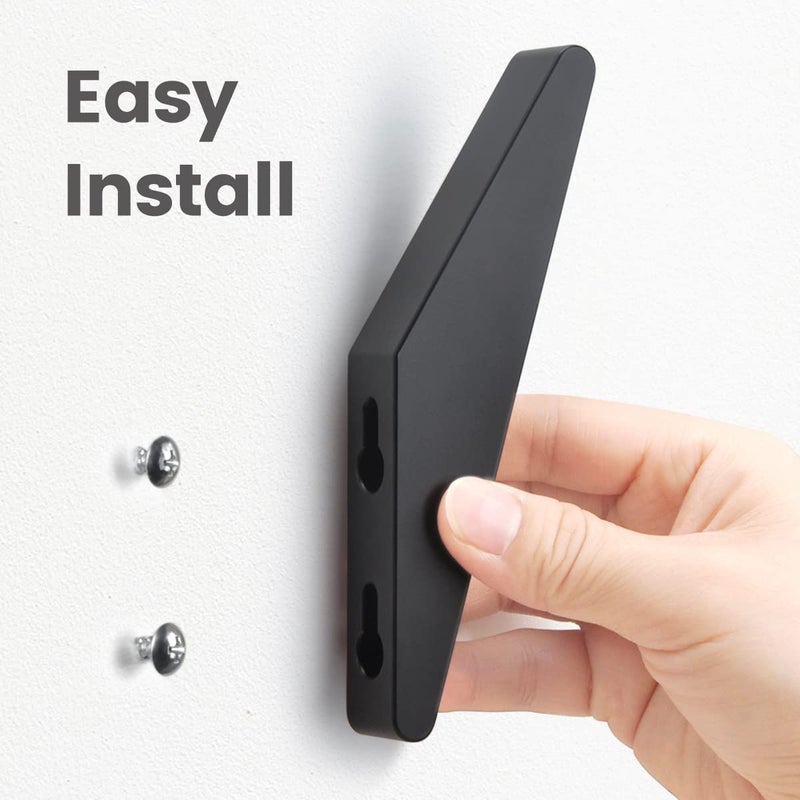 Cocoya 4Pack Metal Wall Hooks  Minimalist Coat Hooks Matte Black Simple Modern Easy Install Wall Mount Heavy Duty Aluminum Mid Century Entryway Bathroom  For Hanging Hat Purses Backpack Towel - Image 3