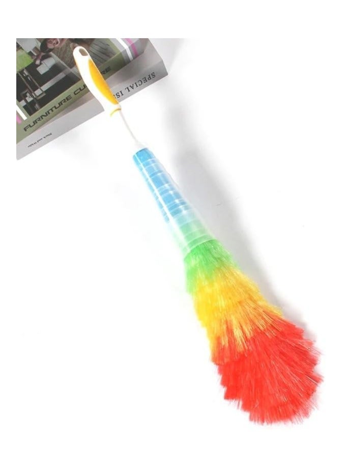 Multipurpose Static Duster Soft Rainbow Plastic Easy Clean Multicolor Cobweb Cleaner Feather Tool Electrostatic Power Dusting Brush For Appliances Furniture Computer Cars Home Assorted