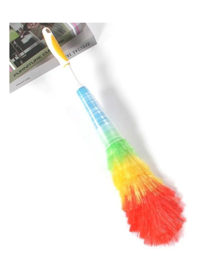 VIO - Multipurpose Static Duster Soft Rainbow Plastic Easy Clean Multicolor Cobweb Cleaner Feather Tool Electrostatic Power Dusting Brush For Appliances Furniture Computer Cars Home Assorted - Image 1