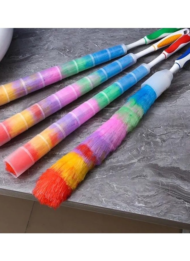 VIO - Multipurpose Static Duster Soft Rainbow Plastic Easy Clean Multicolor Cobweb Cleaner Feather Tool Electrostatic Power Dusting Brush For Appliances Furniture Computer Cars Home Assorted - Image 1
