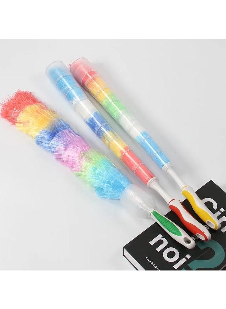VIO - Multipurpose Static Duster Soft Rainbow Plastic Easy Clean Multicolor Cobweb Cleaner Feather Tool Electrostatic Power Dusting Brush For Appliances Furniture Computer Cars Home Assorted - Image 1
