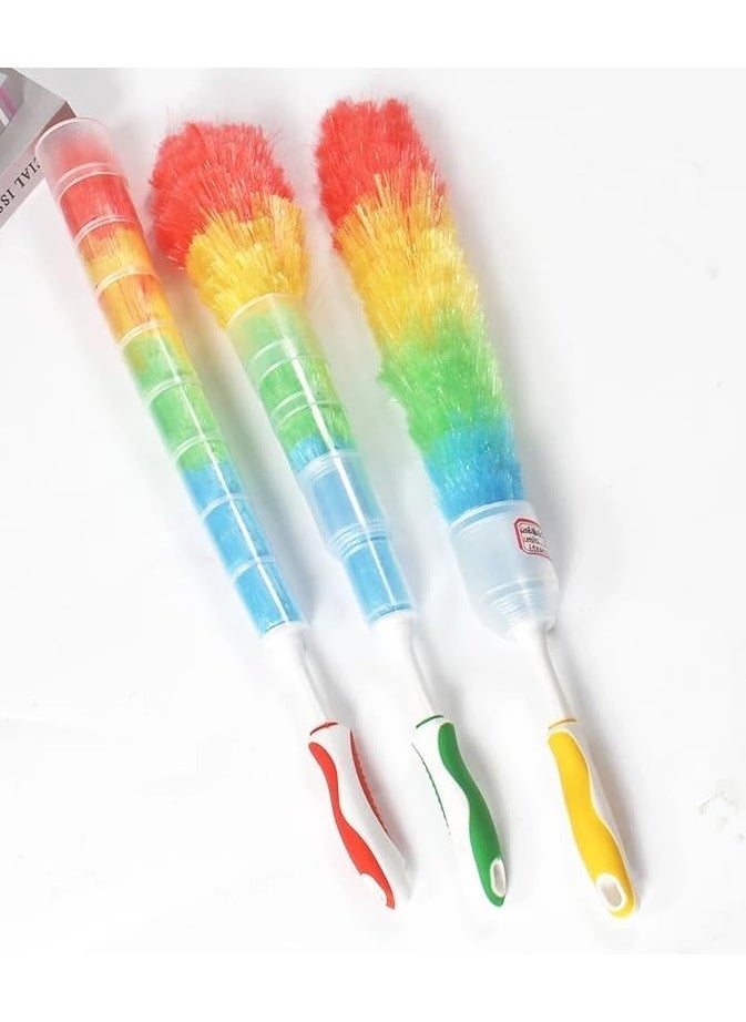 VIO - Multipurpose Static Duster Soft Rainbow Plastic Easy Clean Multicolor Cobweb Cleaner Feather Tool Electrostatic Power Dusting Brush For Appliances Furniture Computer Cars Home Assorted - Image 1