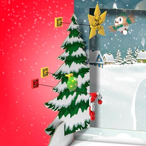 Mega Brands مجموعة ألعاب بناء بوكيمون ميغا، تقويم العطلات مع 202 قطعة، شخصيتين قابلتين للتشكيل وإكسسوارات، للأطفال - Image 4