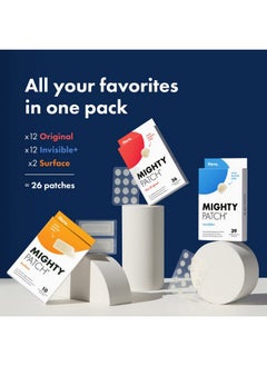 Mighty Patch Mighty Patch™ Variety Pack from Hero Cosmetics - Hydrocolloid Acne Pimple Patches for Covering Zits and Blemishes, Spot Stickers for Face and Skin, Korean Skin Care, 26 ct  - Image 2