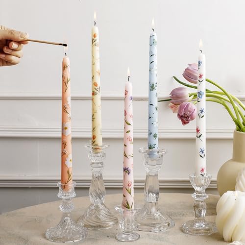 Ruiao 2-Pack Classic Tall Taper Candle Mold,Clear Plastic Pillar Candlestick Mold for Church Christmas Candlelight Dinner Valentine's Day (10.24inch) - Image 5