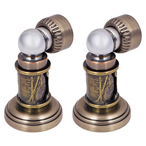 Klaxon Ruby Stainless Steel Magnetic Door Stopper Catcher with Screw Fitting - Golden - (Pack of 2) - Image 1