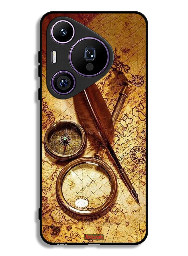 Tolwak Huawei Pura 70 Pro Protective Case Cover Vintage Compass - Image 1