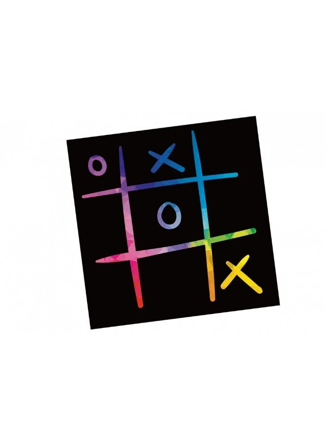 Avenir - Scratch Note 50 scratch cards | fantastic way for kids and adults alike to express their creativity! Play fun games like tic-tac-toe, send cute greetings to friends and family, write messages that jump out with rainbow colours! | includes an easy-to-grasp scratch tool, and a wiping cloth. Cards measure 3.5" x 3.5". For ages 3 years and up. - Image 2