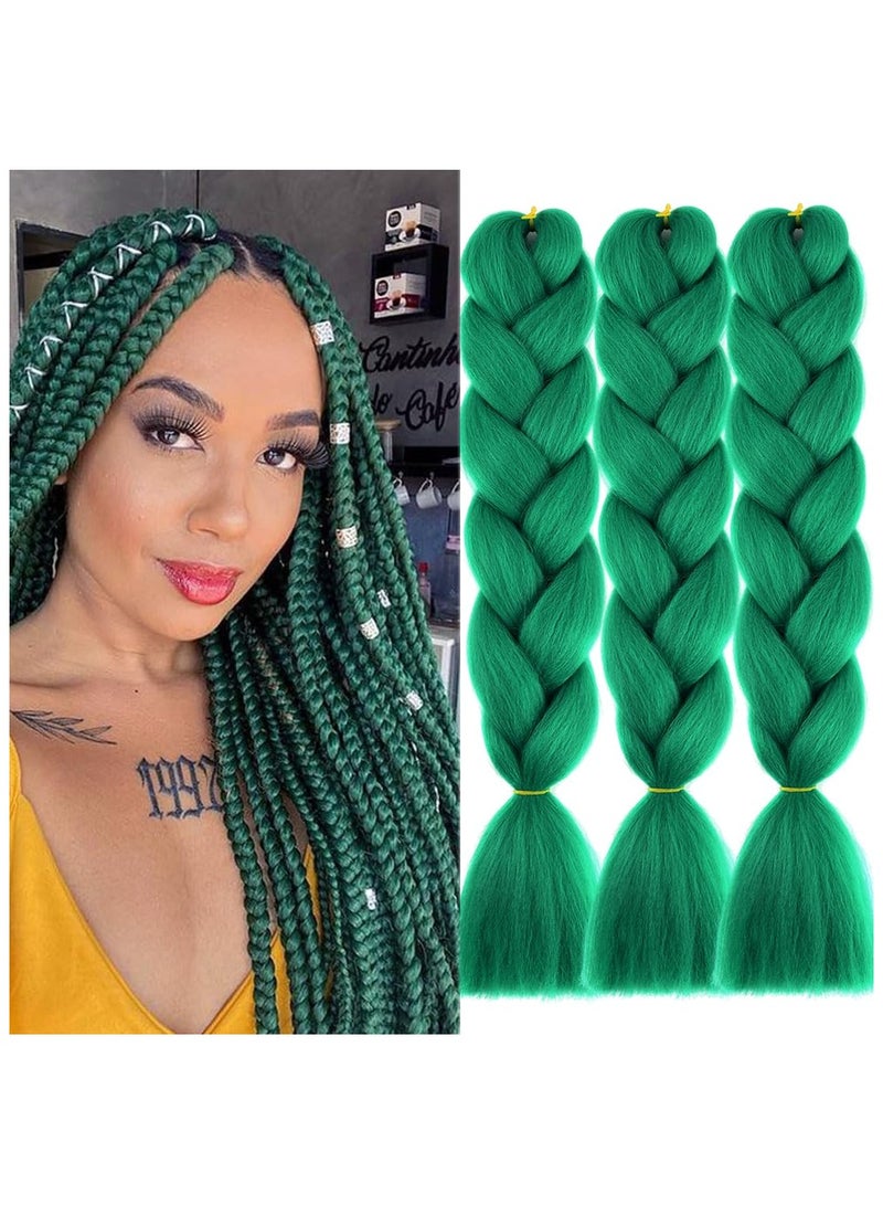 إستيل وصلات شعر أفريقية، وصلات شعر كروشيه تجديل شعر صناعي عالي الحرارة من الألياف الصناعية ياكي جامبو تجديل الشعر (لون DB، 3 قطع) - Image 1