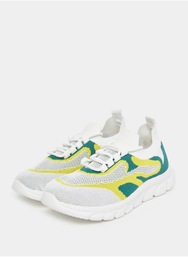 Styli Patterned Knit Foam Sole Sneakers