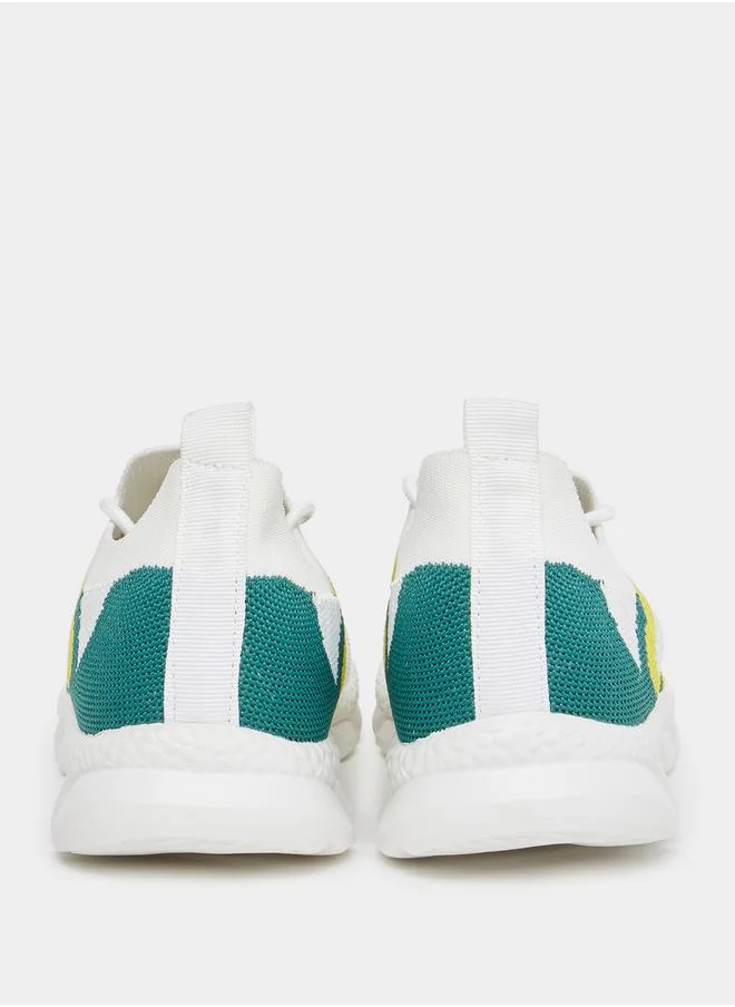 Styli Patterned Knit Foam Sole Sneakers