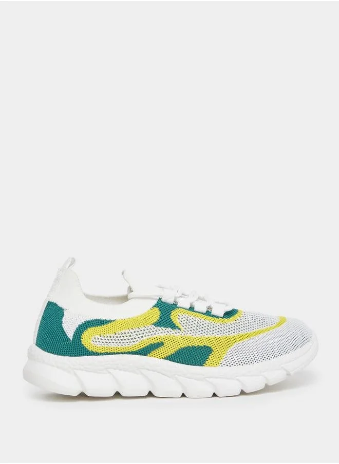 Styli Patterned Knit Foam Sole Sneakers