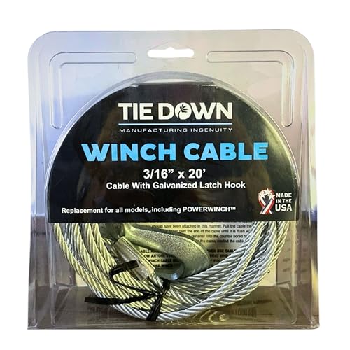 Tie Down 59379 Galvanized Steel Winch Cable - 4,200 lb. Capacity, 3/16"" x 20'" - Image 5