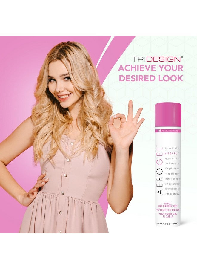 TRIDESIGN TRI Design Aerogel Hairspray - Non-Toxic Hair Finishing Spray for Styling, Volumizing and Holding Curly Hair with Flexible Hold - For Women and Men - Pack of 2 (10.5 Oz)  - Image 5