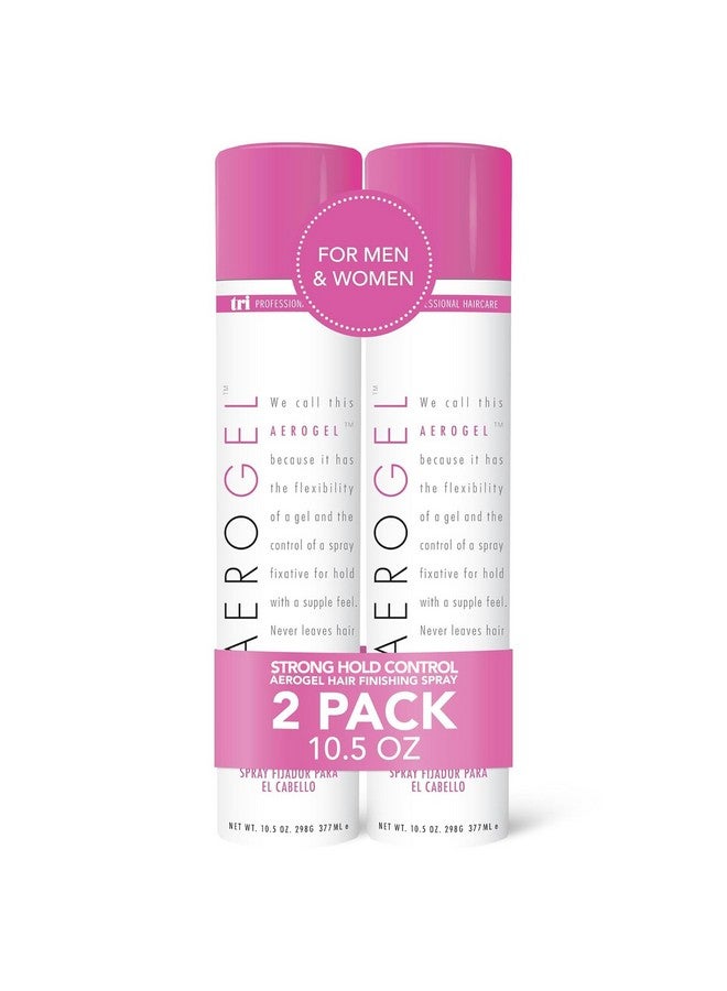 TRIDESIGN TRI Design Aerogel Hairspray - Non-Toxic Hair Finishing Spray for Styling, Volumizing and Holding Curly Hair with Flexible Hold - For Women and Men - Pack of 2 (10.5 Oz)  - Image 1