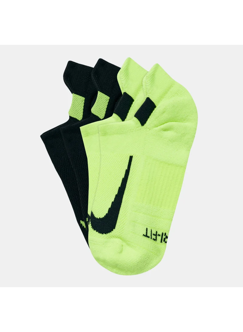 Nike Multiplier Running No-Show Socks (2 Pack)