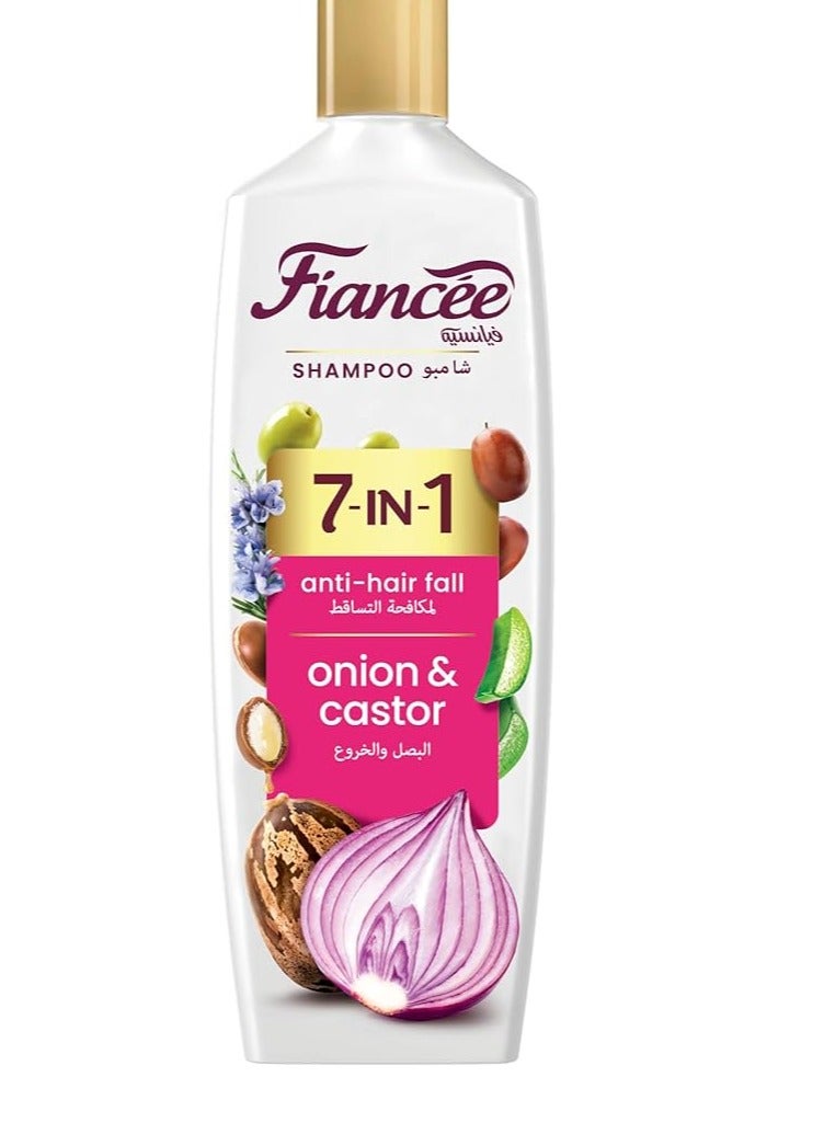 Fiancee Shampoo 7-In-1 Anti-Hair Fall Onion&Castor 340ml