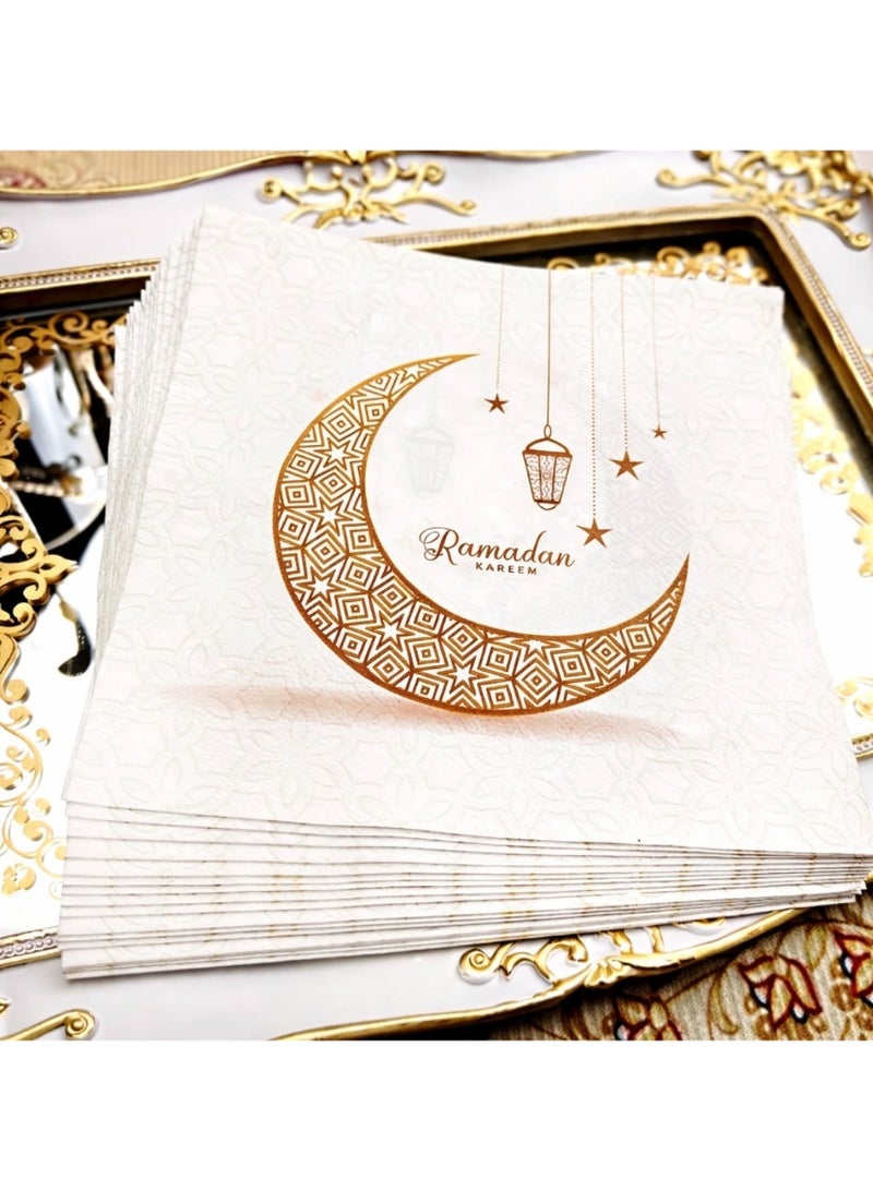 Ramadan decorations, Ramadan paper napkins, 20 pieces - size 33 x 33 cm - Image 2