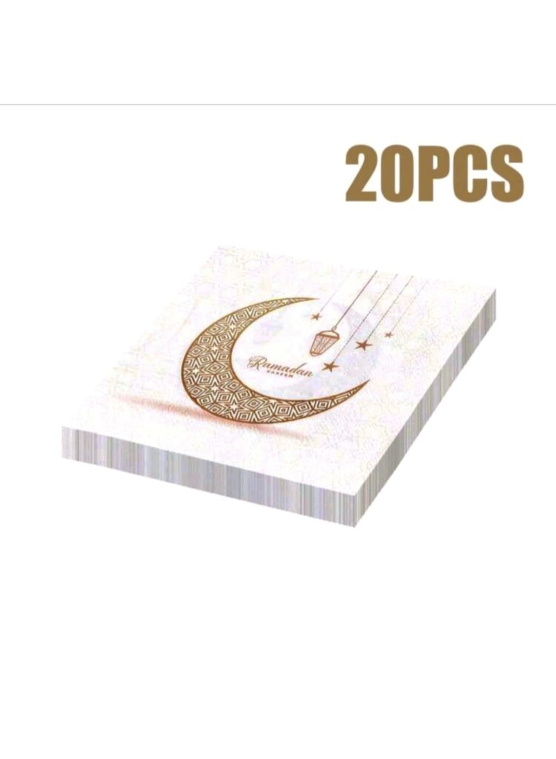 Ramadan decorations, Ramadan paper napkins, 20 pieces - size 33 x 33 cm - Image 5