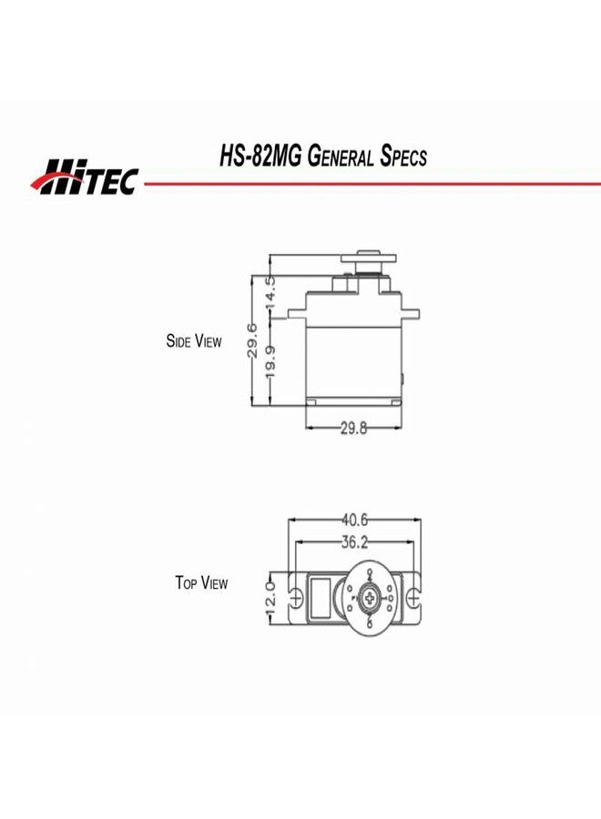 Hitec RCD سيرفو ميكرو معدني Hitec 32082S HS-82MG - Image 3