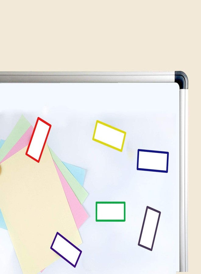 ZHIDIAN 72-Pcs Magnetic Dry Erase Labels Name Plates Tags 2.1" x1.2" - Colored Magnets for Whiteboard, Name Tags for Classroom, Fridge, Cabinet, 6 Colors - Image 4