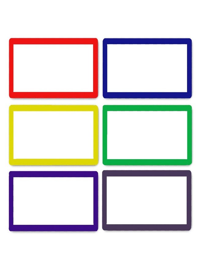 ZHIDIAN 72-Pcs Magnetic Dry Erase Labels Name Plates Tags 2.1" x1.2" - Colored Magnets for Whiteboard, Name Tags for Classroom, Fridge, Cabinet, 6 Colors - Image 2