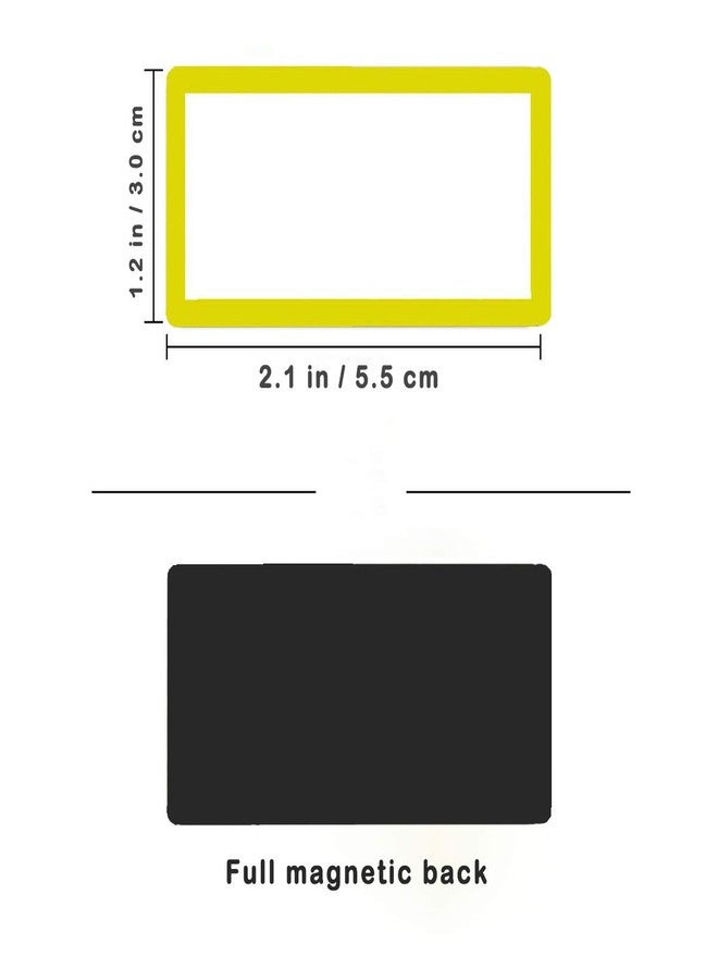 ZHIDIAN 72-Pcs Magnetic Dry Erase Labels Name Plates Tags 2.1" x1.2" - Colored Magnets for Whiteboard, Name Tags for Classroom, Fridge, Cabinet, 6 Colors - Image 3