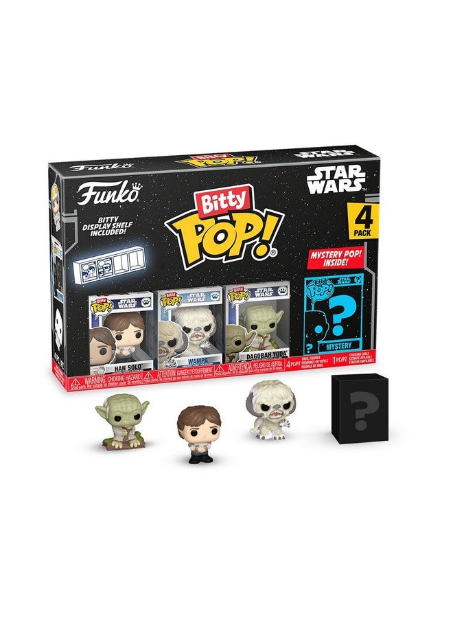 Funko فانكو بوب بيتي: ستار وورز - هان سولو، وامبا، يودا من داغوبا، وشخصية ملاحقة غامضة - (قد تختلف الأنماط) و شخصية ميني غامضة مفاجئة - 0.9 بوصة (2.2 سم) قابلة للجمع - فكرة هدية - Image 1