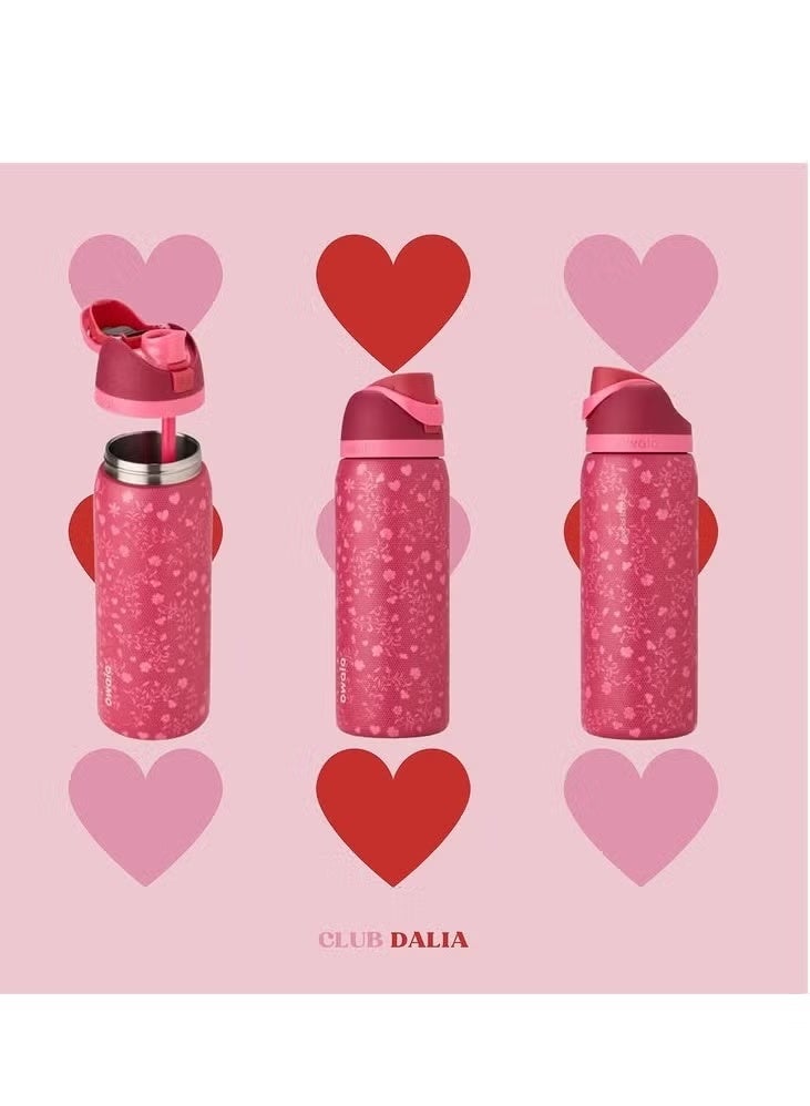 Freesip معزولة زجاجة مياه الفولاذ المقاوم للصدأ مع القش للرياضة والسفر, Bpa-Free,Freesip معزولة زجاجة مياه الفولاذ المقاوم للصدأ مع القش للرياضة والسفر, Bpa-Free, رسالة الحب 32OZ