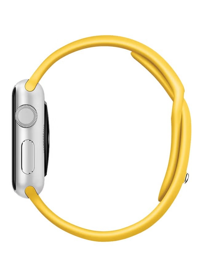 Silicone Wrist Band For Apple Watch Yellow - Image 2