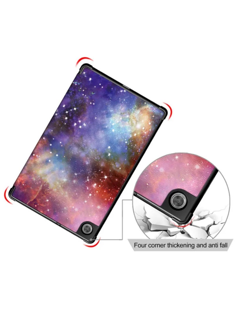 حافظة مغناطيسية لـ Lenovo Tab M10 HD الجيل الثاني TB-X306X مقاس 10.1 بوصة - غطاء من البولي يوريثان مع حامل - فتحات دقيقة - ميزة النوم/الاستيقاظ التلقائي - أوضاع مشاهدة متعددة - تصميم درب التبانة - Image 4