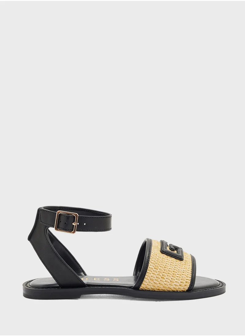جس Shay Ankle Strap Flat Sandals