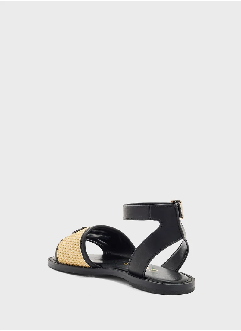 جس Shay Ankle Strap Flat Sandals