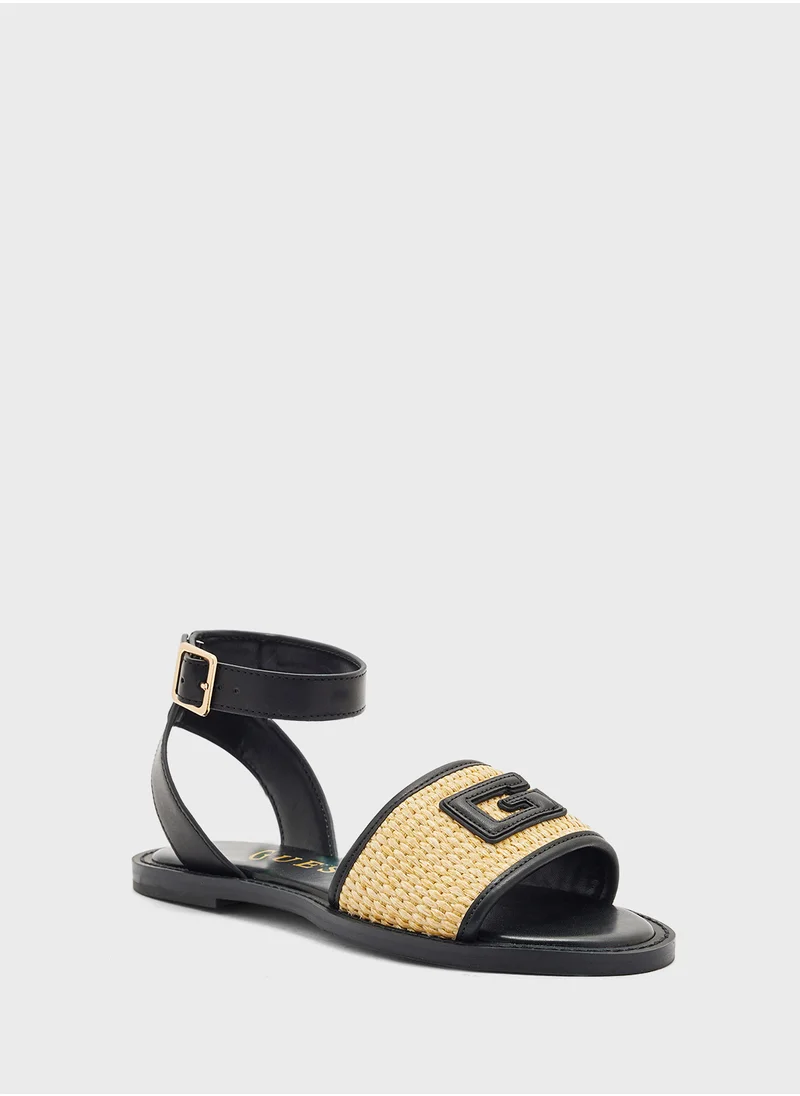 جس Shay Ankle Strap Flat Sandals