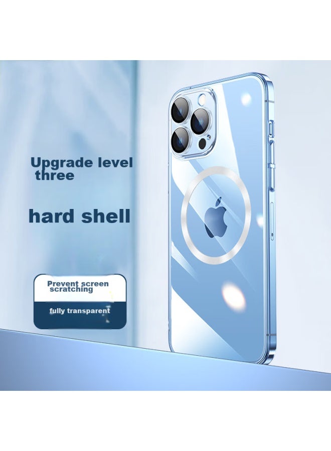 kelleia Kalai'ao Iphone 13 Case, Iphone 13 Electroplated Magnetic Protective Cover With Camera Lens Film, Full Protection Ultra-thin Shockproof Case, Fully Transparent - Image 1