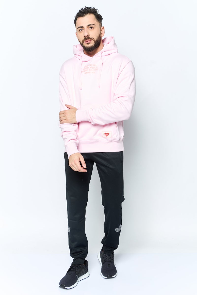 adidas Originals Men Sportswear Fit Long Sleeves Training  Hoodie, Pink  - Image 2