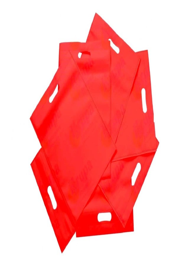 V4L RED Color D-Cut Cloth Carry Bag, Handle Bag, Shopping Bag, Daily Use Bag, Gift Bag (10X14, PACK OF 50) - Image 3