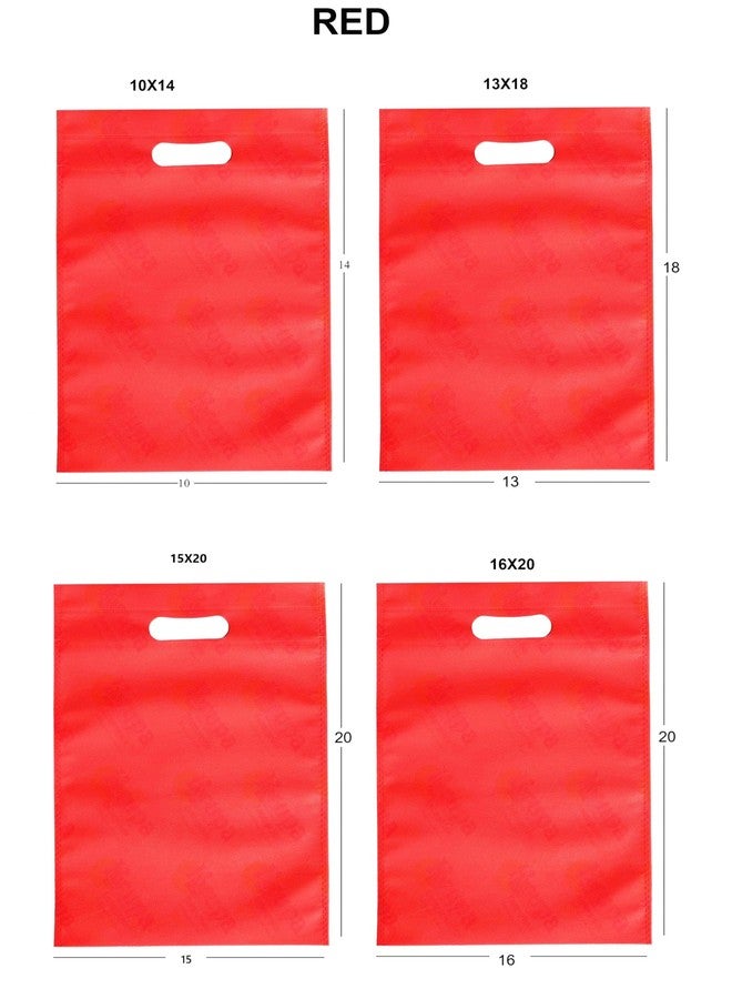 V4L RED Color D-Cut Cloth Carry Bag, Handle Bag, Shopping Bag, Daily Use Bag, Gift Bag (10X14, PACK OF 50) - Image 4