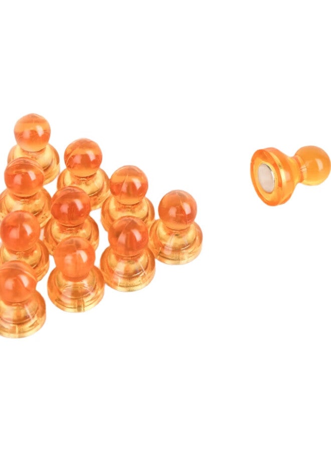 Ubiquitin Youbili Strong Magnetic Pushpins, Colorful Round Magnets, Office Whiteboard Teaching Aid Magnetic Discs 15*21Mm, 10 Pieces/Tube, 8025 Yellow - Image 2