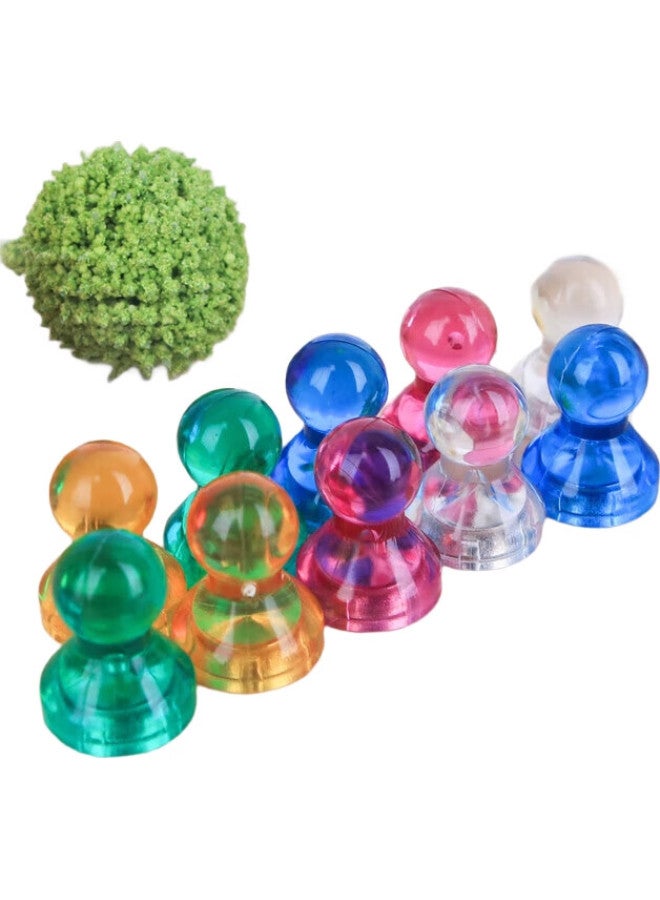 Ubiquitin Youbili Strong Magnetic Pushpins, Colorful Round Magnets, Office Whiteboard Teaching Aid Magnetic Discs 15*21Mm, 10 Pieces/Tube, 8025 Yellow - Image 3