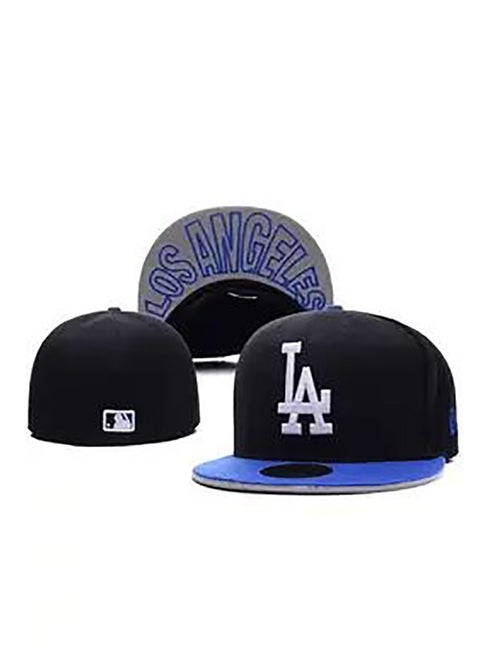 Dodgers Flat - Brim Cap, Black - Blue Colorway Baseball Cap, 58.7cm