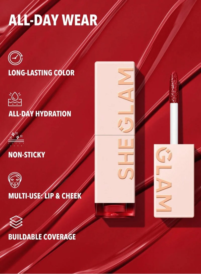 SHEGLAM Take A Hint Lip Tint-Wake Up Call - Image 4