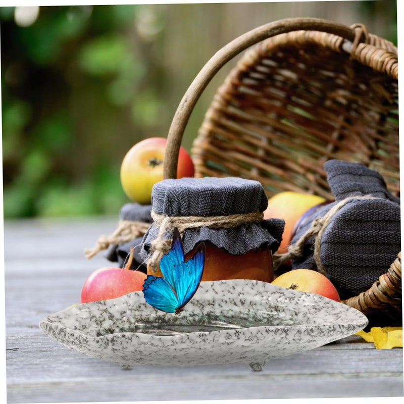 Large Ceramic Bee Water Feeder Tray Outdoor Garden Decor Butterfly Feeder Stable Floor Placement - Image 4